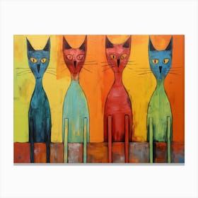 Three Cats 6 Canvas Print