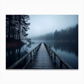 Foggy Lake 3 Canvas Print