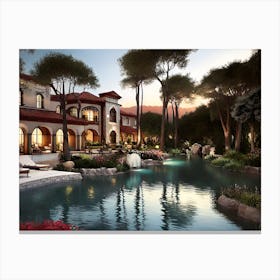 California Mansion Canvas Print