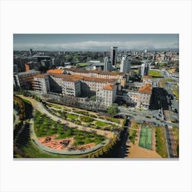 Aerial View Milan, Italy Canvas Print