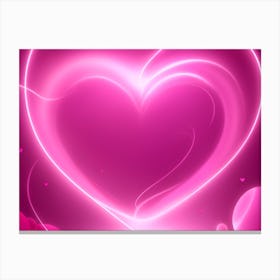 A Glowing Pink Heart Vibrant Horizontal Composition 64 Canvas Print