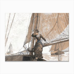 Yachting Girl (1880), Winslow Homer Canvas Print