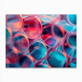 Abstract Photo Of Plastic Straws Canvas Print