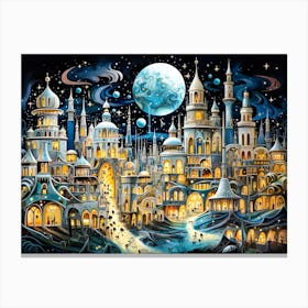 The old city square Canvas Print