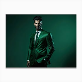 Bussinness Man Green (47) Canvas Print