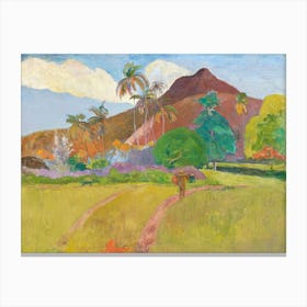 Tahitian Landscape, Paul Gauguin Canvas Print