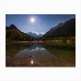 Moonlight In The Mountains Canvas Print