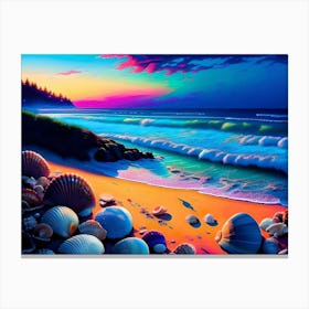 Vibrant beach Canvas Print