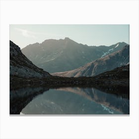 Alpine Lake Scenery Canvas Print