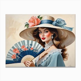 Hat And Fan 8 Canvas Print