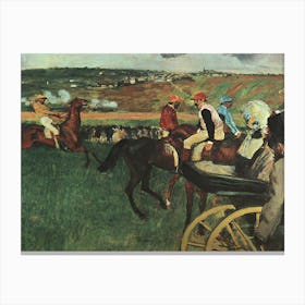 At The Races, Musée D'Orsay, Paris , Edgar Degas Canvas Print