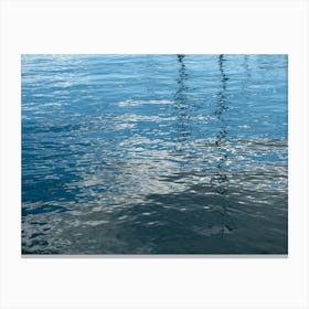 Reflection of clouds in the sea water Canvas Print