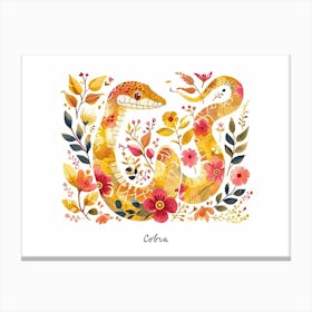 Little Floral Cobra 1 Poster Canvas Print