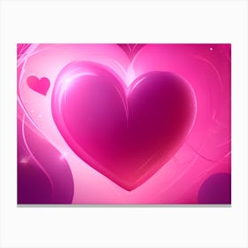 A Glowing Pink Heart Vibrant Horizontal Composition 23 Canvas Print