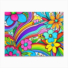 Psychedelic Flower Canvas Print