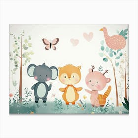 Kids Room Animals Canvas Print