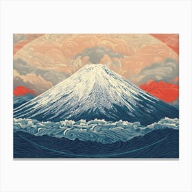 Mount Fuji drawing Leinwandbild