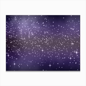Purple Blues Shining Star Background Canvas Print