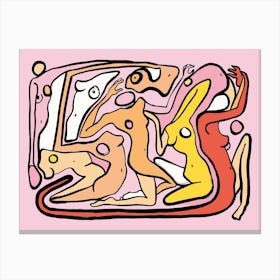 Psychedelic Nudes Vibrant Canvas Print