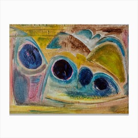 Abstract Wall Art, Impressionist Painting for Living Room Canvas Print