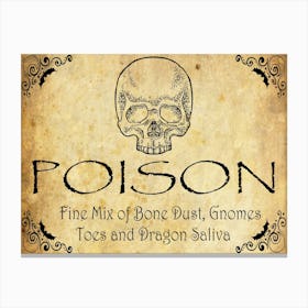 Deadly Poison, Halloween Poster Canvas Print