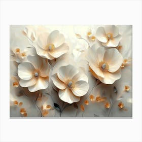 White Flowers 18 Canvas Print