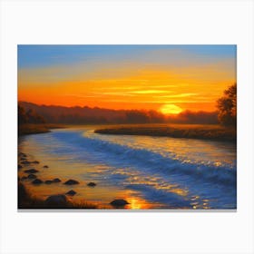 Sunset River 1 Canvas Print