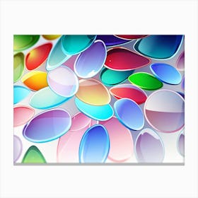 Colorful Glass Pebbles 1 Canvas Print