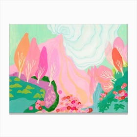Pink Volcano Canvas Print