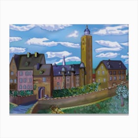 Landscape With Steinau Castle In Germany Canvas Print