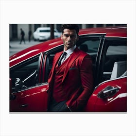 Bussinness Man Red (62) Canvas Print