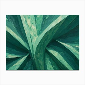 Abstract Image Of Swirling, Green Colors Creating A Dynamic And Organic Pattern Canvas Print