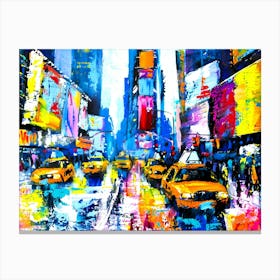 Cities In New York - Times Squared Canvas Print