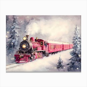 Christmas Train 6 Canvas Print