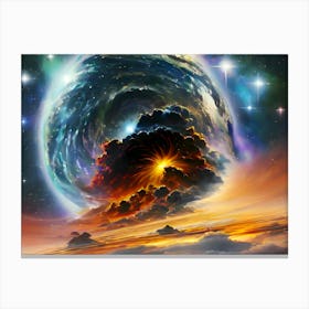 Planet In Space Canvas Print