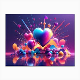 Colorful Heart Creative 4 Canvas Print