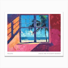 Miami From The Window Series Poster Painting 2 Canvas Print