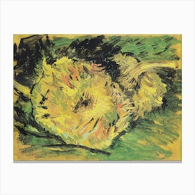 Two Cut Sunflowers (1888), Vincent Van Gogh Canvas Print