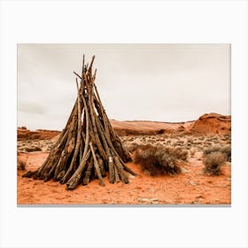 Primitive Tipi In Utah Canvas Print