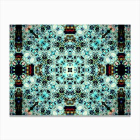 Abstract Pattern Blue Spots 3 Canvas Print
