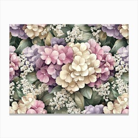 Luxury Floral Background Seamless Pattern Canvas Print