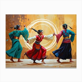 Chinese Dancers 1 Canvas Print