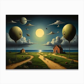 'The House In The Sky' Canvas Print