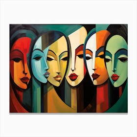 Women'S Faces 5 Canvas Print