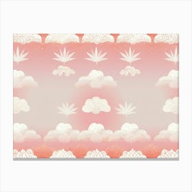 Clouds And Flowers Canvas Print