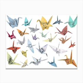 Paper Cranes Canvas Print