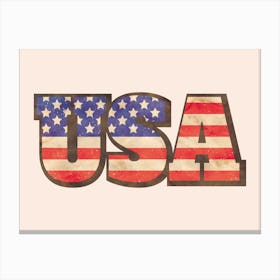 Usa Vintage typographic poster Canvas Print