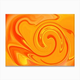 Abstract Orange Swirl painting Canvas Print