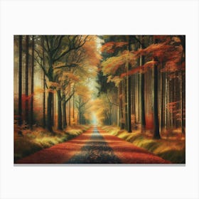 Autumn Road Canvas Print