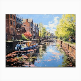 Canal In Birmingham Canvas Print